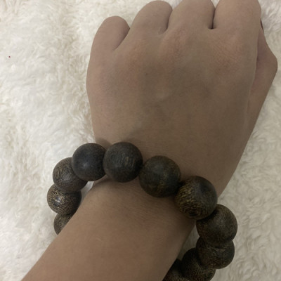 Vòng tay trầm hương dành cho nam vân gỗ đẹp cao cấp-  Tâm An Nhiên