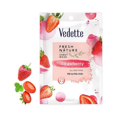 Combo Mặt nạ thiên nhiên Vedette Dâu tây 22ml