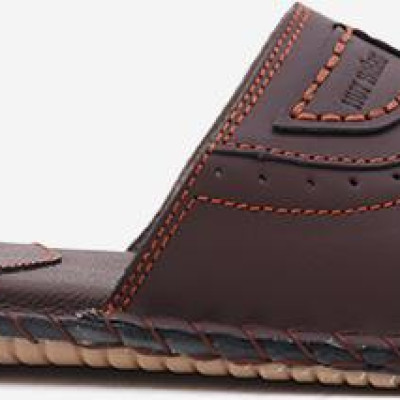 Dép nam Huy Hoàng màu 1 quai màu nâu HT7777