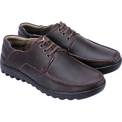 Giày Nam Thời Trang Cột Dây Huy Hoàng HT7121 - Nâu