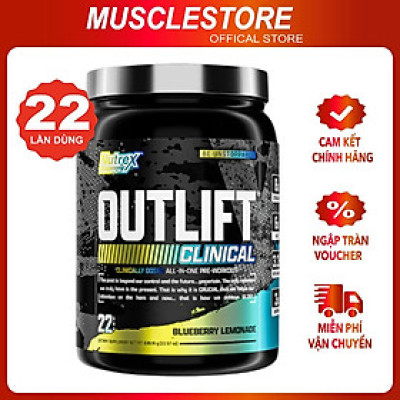[Chính hãng] Nutrex Outlift Pre-Workout (22 liều),Tăng Sức Mạnh Sức Bền Trước Tập, Bổ Sung Citrulline, BCAA, Creatine