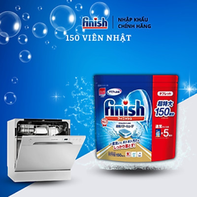combo Viên rửa bát finish all in one 100 viên+Dung dịch Nước làm bóng finish 800ml +Muối rửa bát finish 1.5kg cho Máy rửa bát