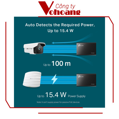ADAPTER CẤP NGUỒN QUA MẠNG POE INJECTOR TP-LINK TL-POE150S-hàng chính hãng