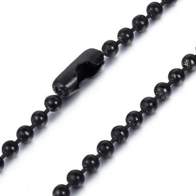 Dây chuyền bi màu đen inox cao cấp không đen DC166