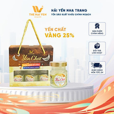 Yến Sào Nha Trang Chưng Đường Phèn The Hai Yen Yến chất 25% Lốc 5+1