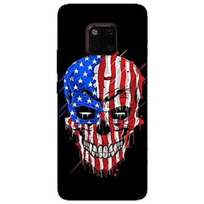 Ốp lưng dành cho Huawei 5t - Mate 20 - Mate 20 Pro mẫu Đầu Lâu Lá Cờ