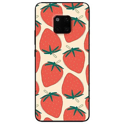Ốp lưng dành cho Huawei 5t - Mate 20 - Mate 20 Pro mẫu Họa Tiết Dâu Đỏ