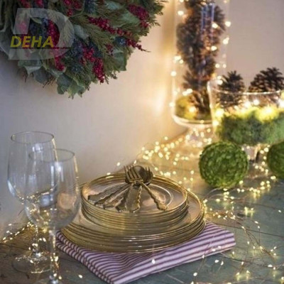 Dây đèn led đom đóm trang trí đầu cắm USB 8 chế độ đứng yên, nhấp nháy chia nhánh 20/30 mét 10 mét mỗi nhánh Vàng nắng, nhiều màu, điều khiển từ xa dây bóng đèn fairy light cao cấp, tinh tế decor phòng, quấn cây chống nước ngoài trời