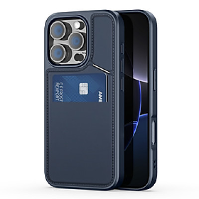 Ốp Lưng Da Dux Ducis Dành Cho iPhone 16 Pro Max/16 Pro/ 16 Plus/ 16, Sạc Từ Tính Magfit, Kiêm Giá Đỡ, Rafi II_ Hàng chính hãng