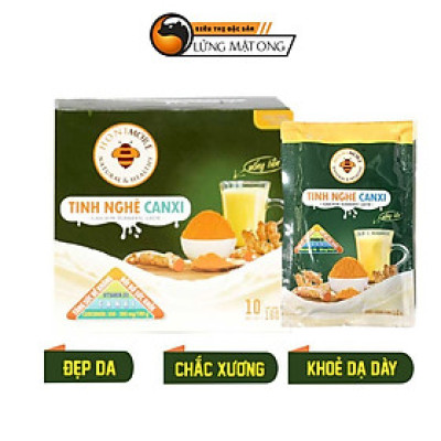 Tinh Nghệ Canxi Honimore (160g) 3 trong 1 - 10 gói Thơm ngon, dễ uống