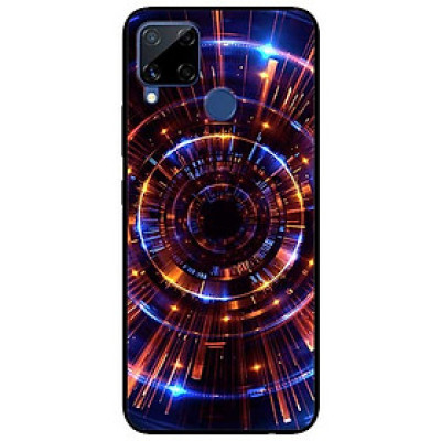 Ốp lưng dành cho Realme C15 mẫu Vòng Tròn Vàng Xanh