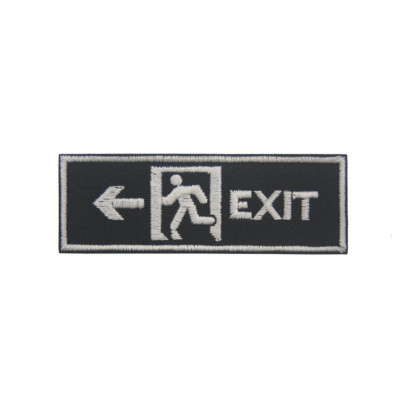 Patch_velcro Logo Exit_thoát ra an toàn dạ quang chiến thuật