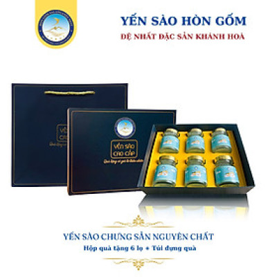 [Hộp QT 6 Hũ] Tổ Yến Chưng Cao Cấp Dành Cho Trẻ Em - Yến Sào Hòn Gốm Chính Hiệu Khánh Hoà - HGK NEST