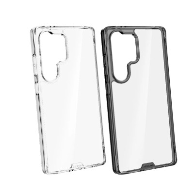 Ốp lưng trong suốt chống sốc 2m cho Samsung Galaxy S25 Ultra hiệu HODA Crystal Pro - Viền TPU, lưng kính cường lực, chống va đập - Hàng nhập khẩu