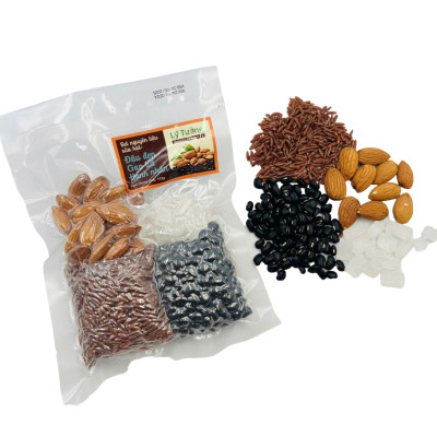 Set nguyên liệu sữa hạt: Đậu đen - Gạo lứt - Hạnh nhân 115g