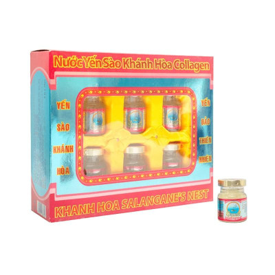 Nước Yến Sào Khánh Hòa Sanest Collagen 70ml Hộp 6 Lọ - 770H6-21%
