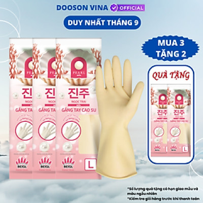 Mua 3 Tặng 2 - Găng Tay Cao Su Tay Lửng Ngọc Trai Size L 