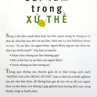 Những Sai Lầm Trong Xử Thế