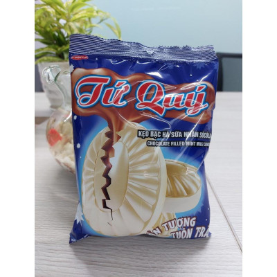 Kẹo tứ quý bạc hà sữa nhân socola 100 gam