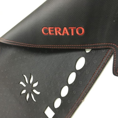 KIA CERATO 2019-2020-2021, thảm taplo da vân cacbon