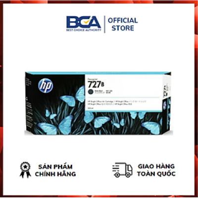 Mực in HP 727 300ml Matte Black Ink Cartridge (3WX19A) dùng cho các dòng máy T920PS/T1500/T3500/T930/T1530 -Hàng chính hãng