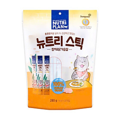 Súp thưởng cho mèo Nutri Plan Stick vị cá ngừ & cá hồi 280g (14g x 20 thanh )