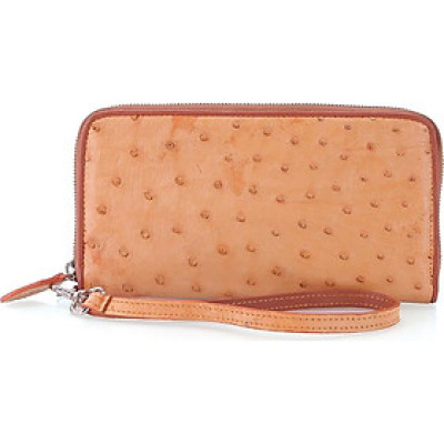 Ví Nữ Da Đà Điểu 1 Khóa Vip Huy Hoàng HT3431 (19 x 10,5 cm) - Vàng Bò