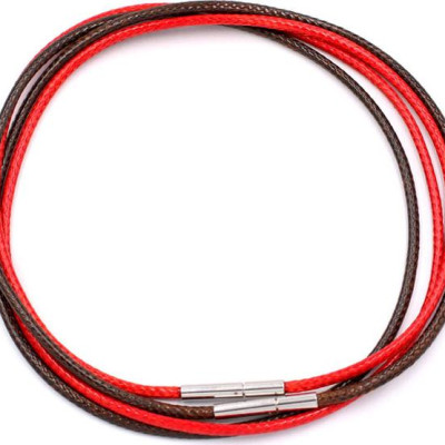 Combo 2 sợi dây vòng cổ cao su - nâu + đỏ DCSNO1