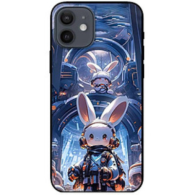 Ốp lưng cho iPhone 12 - iPhone 12 Pro - 12 Pro Max - 13 Mini - iPhone 13 - 13 Pro - 13 Pro Max - Thỏ Trắng Hành Tinh - Hàng Chính Hãng