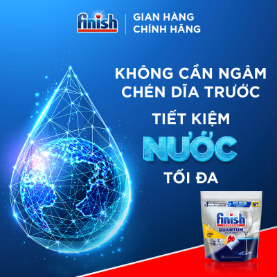 Combo 4 túi Viên Rửa Chén Bát Finish Powerball Quantum 21 viên