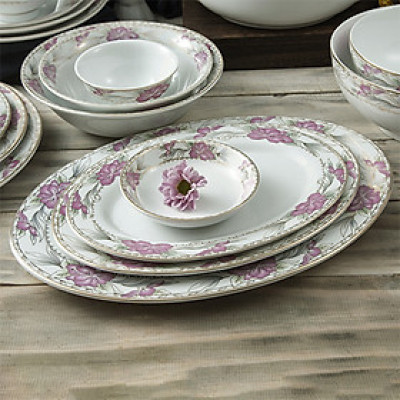 Đĩa muối Tiêu số 1 (To) hoa 05 (dây hồng)