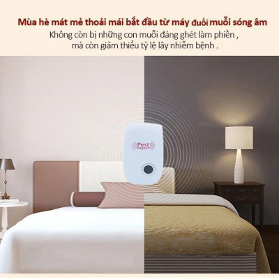 Máy đuổi côn trùng bằng sóng siêu âm.Máy đuổi ruồi muỗi. Máy đuổi chuột, đuổi muỗi, thiết bị đuổi côn trùng Pest Reject Đèn Bắt Muỗi