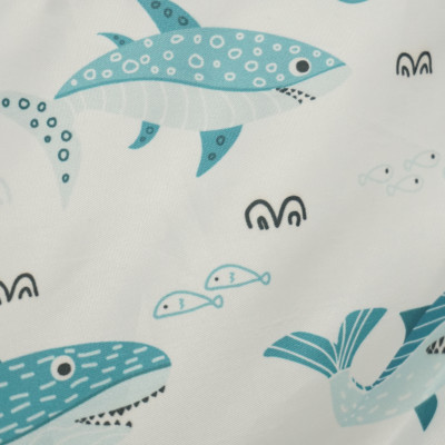 Màn Chụp Cao Cấp Mộc Miên Hoạ Tiết Xanh Cá Mập - Kích Thước 1,6mx2m -2 cửa ( Hà Nội )