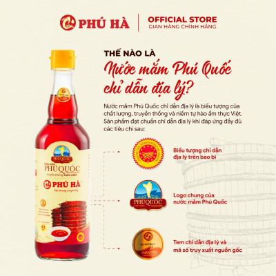Nước mắm Phú Quốc Chỉ Dẫn Địa Lý Phú Hà 40 độ đạm - 1 chai 60ml