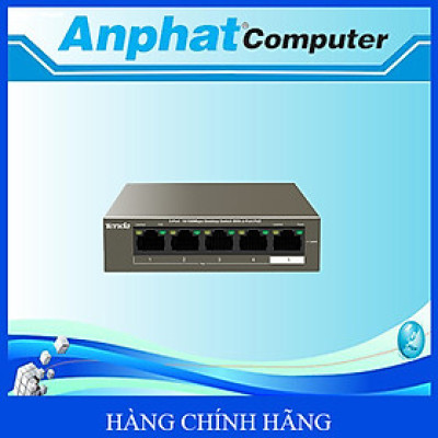 Bộ Chia Mạng Switch 5-Cổng 10/100Mbps Với 4 Cổng PoE Tenda TEF1105P - Hàng Chính Hãng