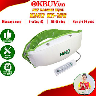 Đai (Máy) Massage Bụng Nikio NK-168 - Công Nghệ Rung Tần Số Cao Và Nhiệt Nóng - Làm Săn Chắc Cơ Bụng Nhanh, Làm Ấm Bụng, Giảm Đau Bụng Kinh