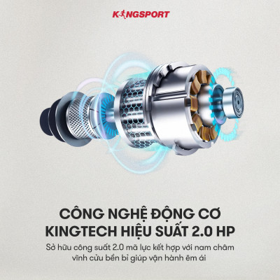 Máy chạy bộ KINGSPORT K-03 đơn năng, tốc độ tối đa 20km/h, 24 chương trình luyện tập, cân nặng phù hợp từ dưới 120-130kg