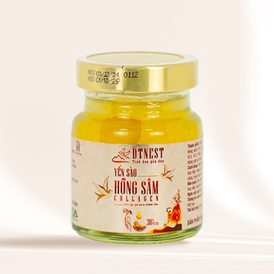 Yến Chưng Hông Sâm Collagen DTNEST - Hũ 70ml - Bồi Bổ Sức Khỏe