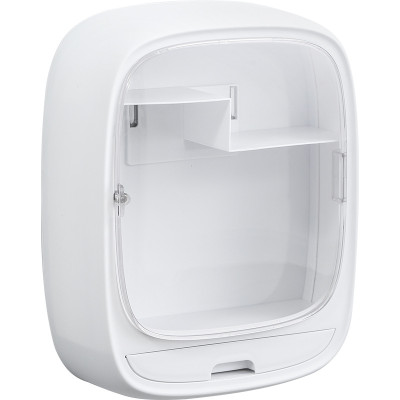 Kệ đựng mỹ phẩm cao cấp, CỬA MỞ NAM CHÂM KÍNH MIKA TRONG SUỐT treo tường không đục lỗ ( TẶNG MÁY TỈA LÔNG MŨI )