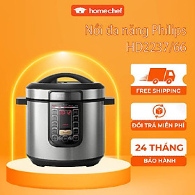 Nồi áp suất điện tử Philips HD2237 6L - 1300W | Hàng Chính Hãng