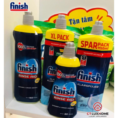 Nước làm bóng Finish 400ml, 750ml, 800ml, 1150ml dùng cho máy rửa bát 