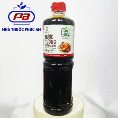 Nước tương mật hoa dừa Sokfarm 200ml - 1L nước tương ít mặn không đậu nành không chất bảo quản
