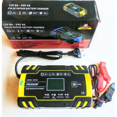 ĐènSạc Ắc Quy 12V 24V 150Ah Foxsur Nhật Bản – Phù Hợp Mọi Loại Bình, Chống Chai, Khử Sunfat Hiệu Quả