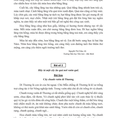 Tuyển Chọn Những Bài Văn Miêu Tả 5 _ML