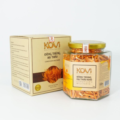 Đông trùng hạ thảo KOVI khô sấy thăng hoa KOVI 50g | Hàm lượng dược chất cao 4 sao OCOP