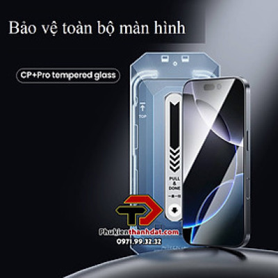 Miếng dán Kính cường lực bảo vệ màn hình tự dán cho iPhone 16 Pro Max, iPhone 16 Pro chính hãng Nillkin Amazing CP+ Pro - Hàng nhập khẩu