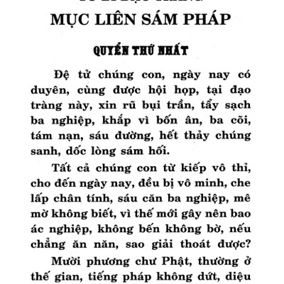 	Kinh Mục Liên Sám Pháp _QB