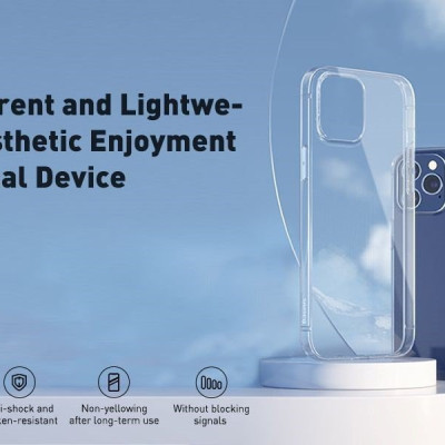 Ốp lưng trong suốt Baseus Simple Case dùng cho iPhone 12 mini / iPhone 12 / iPhone 12 Pro / iPhone 12 Promax (Ultra Slim, High Transparent, Soft TPU Silicone)_ Hàng Nhập Khẩu 