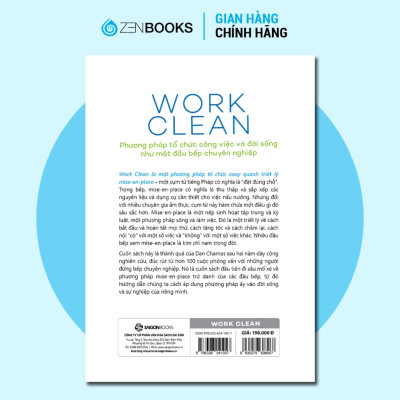 Sách - WORK CLEAN - Phương Pháp Tổ Chức Công Việc và Đời Sống Như Một Đầu Bếp Chuyên Nghiệp