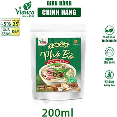 Combo 03 Túi Nước Súp Phở Bò Viêt Ấn (200ml/túi)